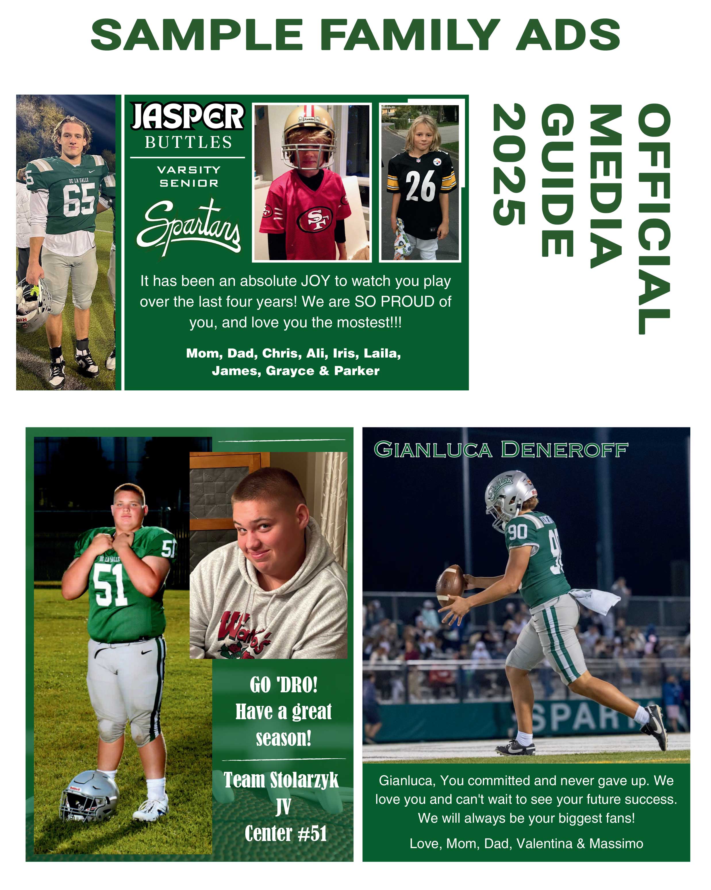  Support De La Salle High School Football with a Family Shoutout Message 